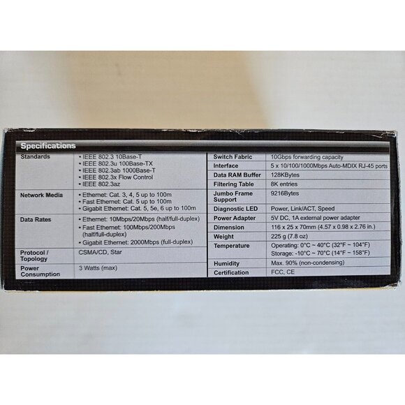 TRENDnet 5-Port Gigabit GREENnet Switch, (TEG-S50g) - Picture 6 of 6